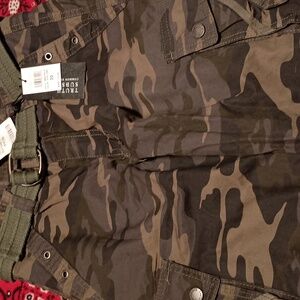 Khaki cargo shorts camouflage
